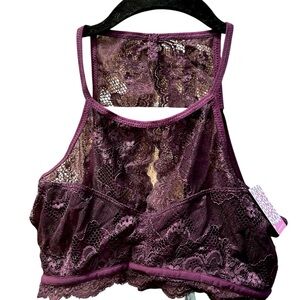 NWT Plum Women's Lace Bralette - High-Neck